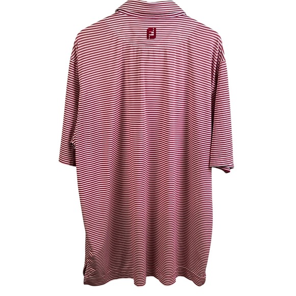 Foot Joy Red Striped Country Club of Maryland Golf Polo Short Sleeve XL Men's - Picture 4 of 7